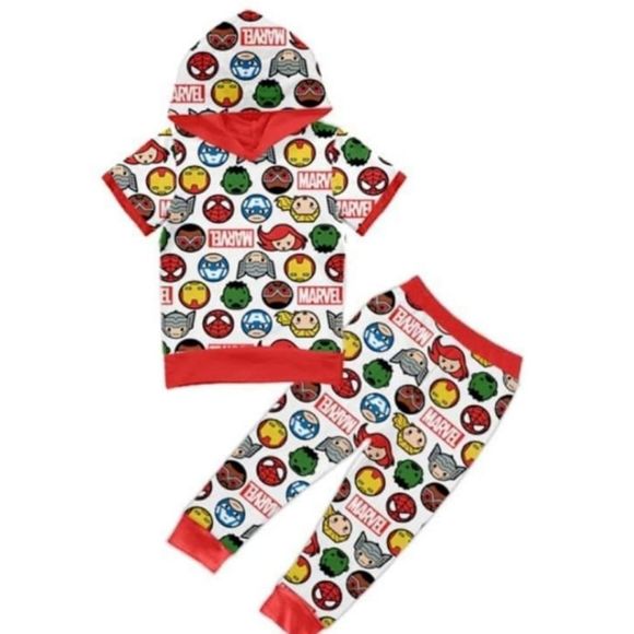 NEW MARVEL HOODIE TWO PIECE SET - Picture 1 of 1